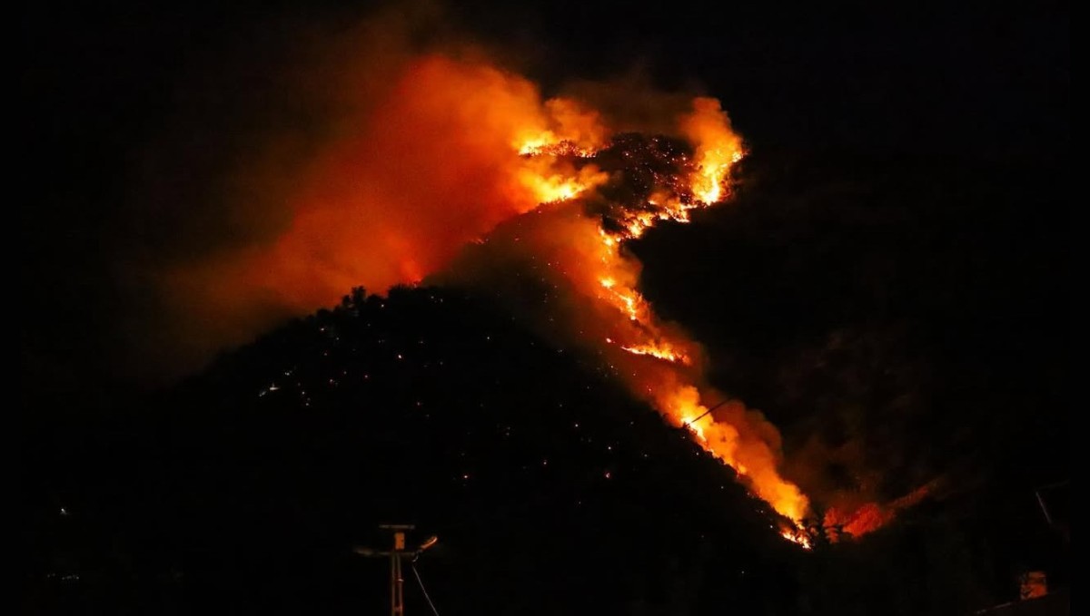 Şemdinli'de korkutan yangın