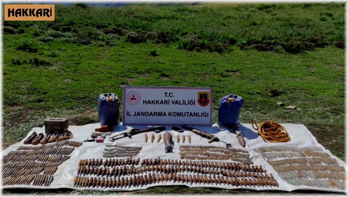 Şemdinli'de PKK'ya ait çok sayıda silah ve mühimmat ele geçirildi