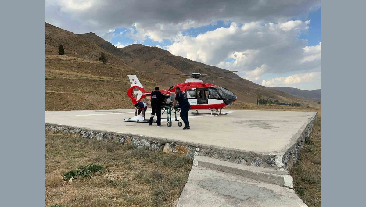 Serebrovasküler hasta ambulans helikopterle Van'a sevk edildi