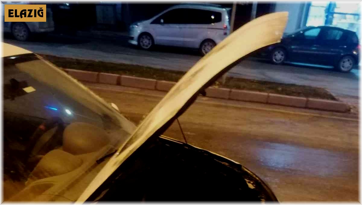 Seyir halindeki otomobil yandı