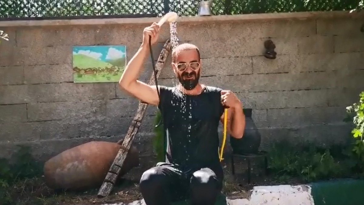 Sıcağa alışık olmayan Erzurumlular serinlemek için farklı çözümler arıyor