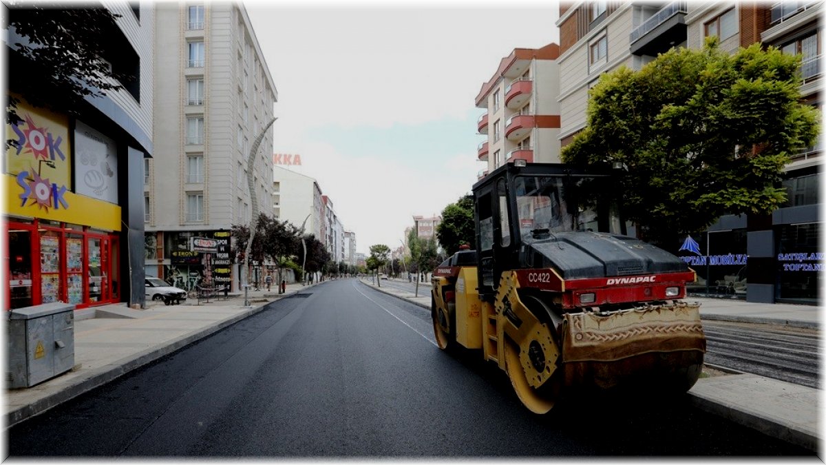 Sıhke Caddesi'nde asfalt çalışması
