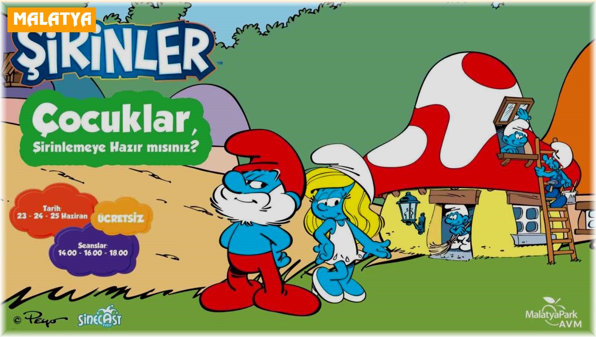 Şirinler depremzede çocukları bekliyor