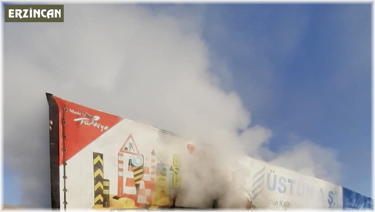 Soğan yüklü tırda yangın