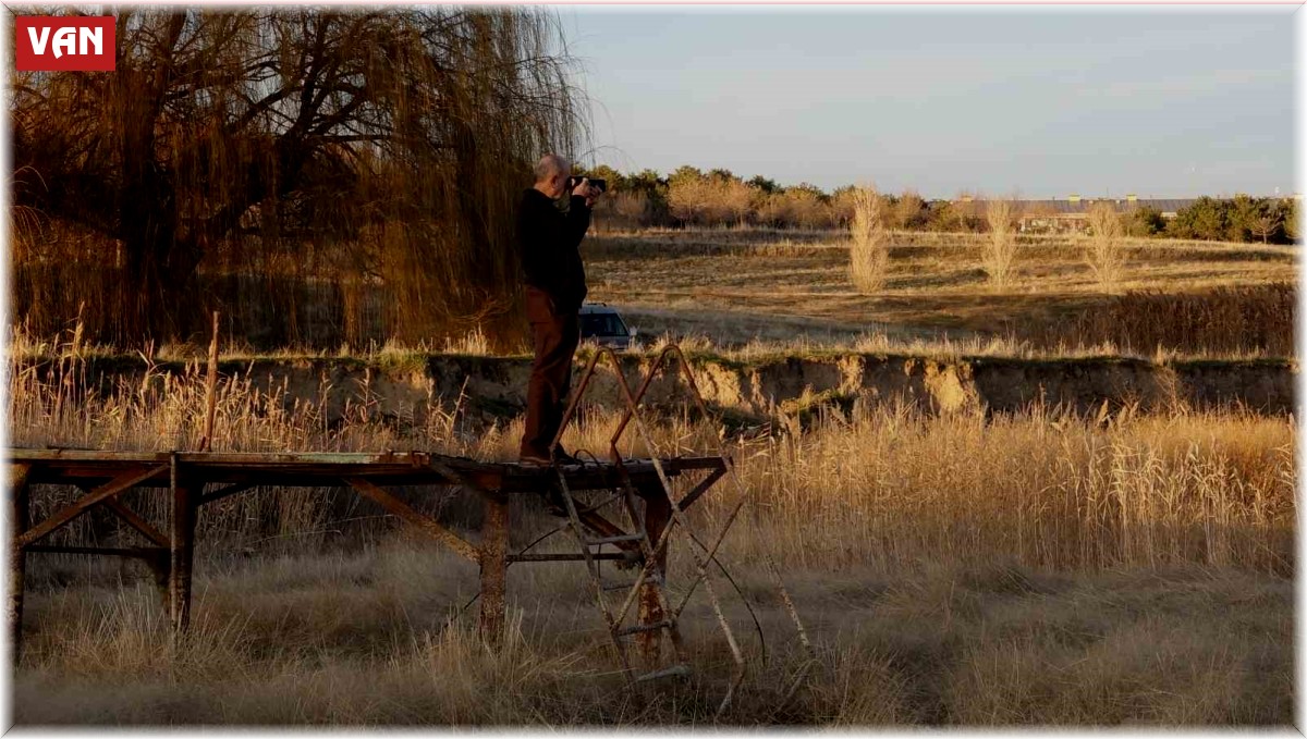 Suların çekildiği Van Gölü Erciş sahilleri fotoğrafçıları şaşırttı