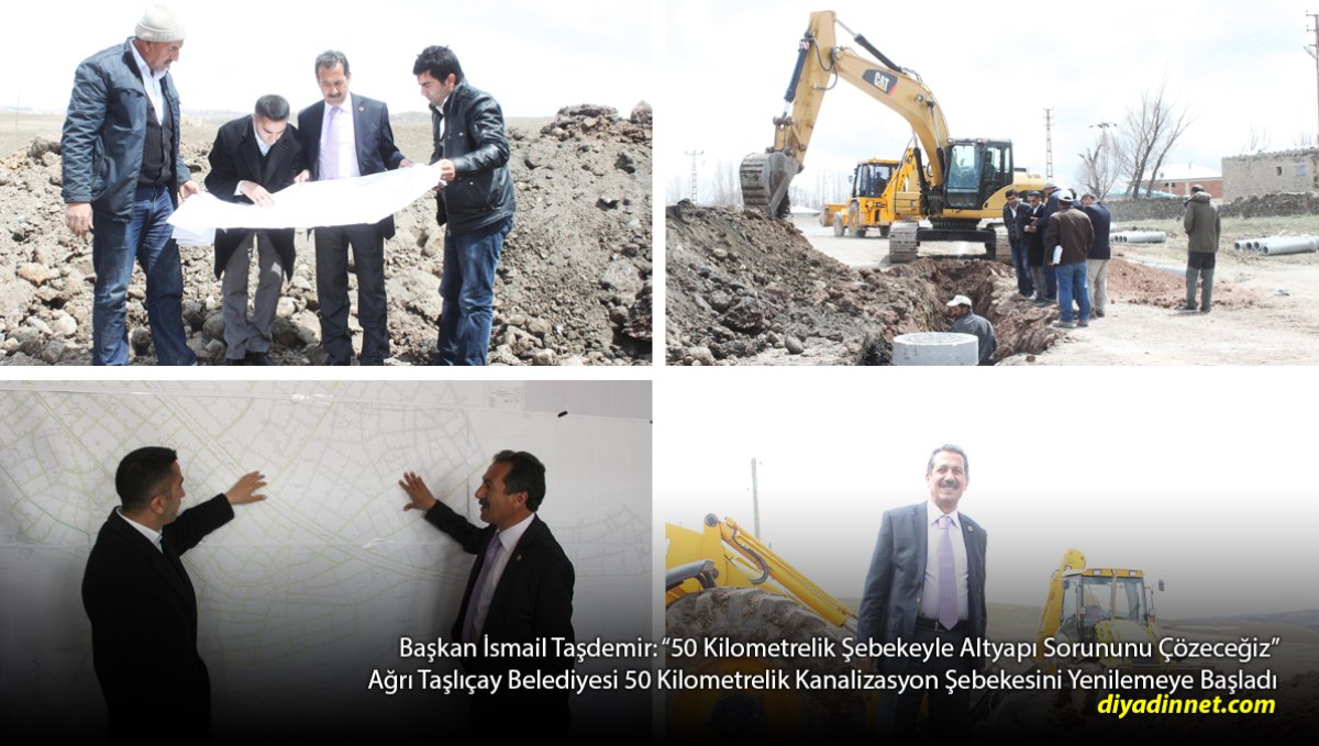 Taşlıçay Belediyesi 50 Kilometrelik Kanalizasyon Şebekesini Yenilemeye Başladı