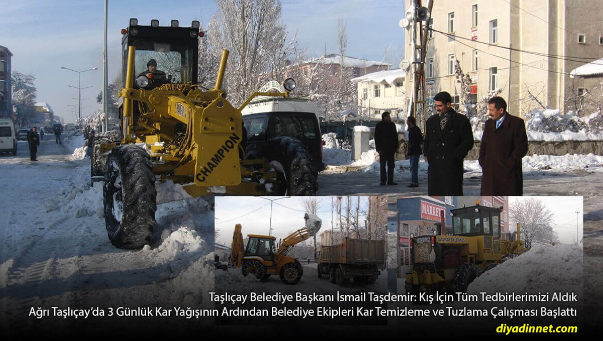 Taşlıçay'da 3 Günlük Kar Yağışının Ardından Yoğun Çalışma: Ekipler Gece de Durmadı