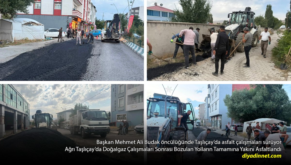 Taşlıçay'da 7/24 Asfalt Mesaisi: Doğalgazdan Bozulan Yolların Büyük Bölümü Yenilendi