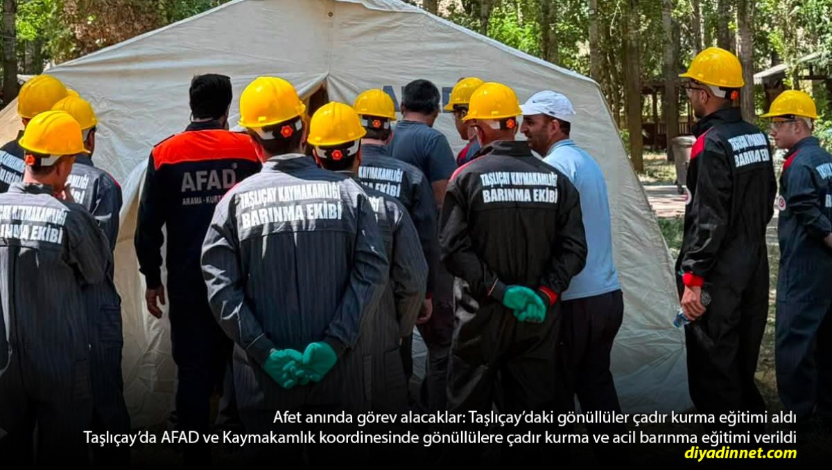 Taşlıçay'da AFAD gönüllüleri sahaya hazırlanıyor: Çadır kurmayı uygulamalı öğrendiler