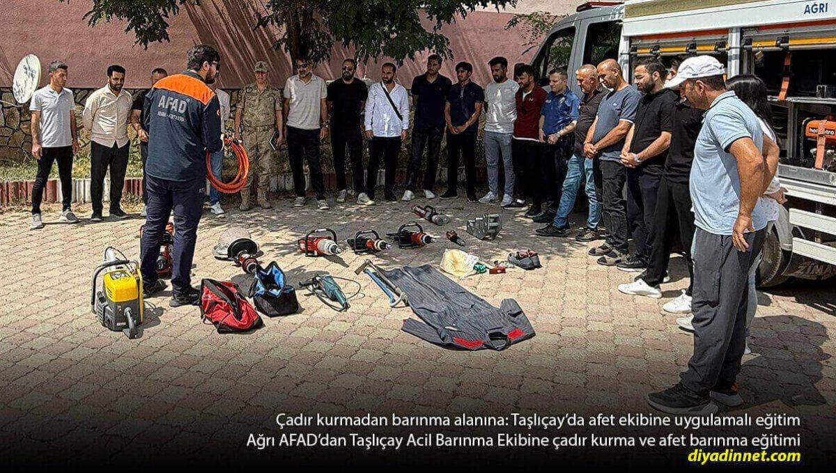 Taşlıçay'da Afet Sonrası Barınma Hazırlığı: Ekibe Uygulamalı Çadır Eğitimi