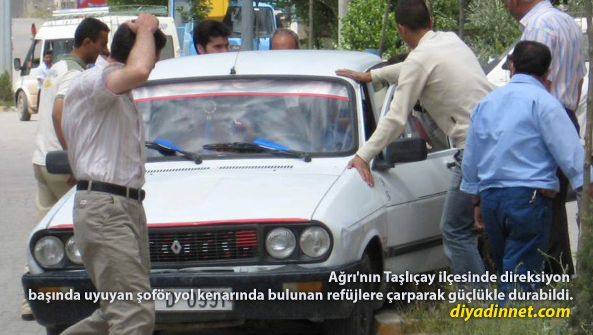 Taşlıçay'da Direksiyon Başında Uyuyan Sürücü Refüje Çarptı