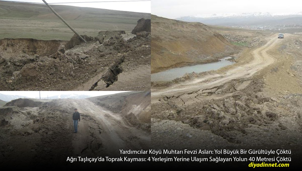 Taşlıçay'da Faciadan Dönüldü: Köy Yolunun 40 Metrelik Bölümü Bir Anda Çöktü