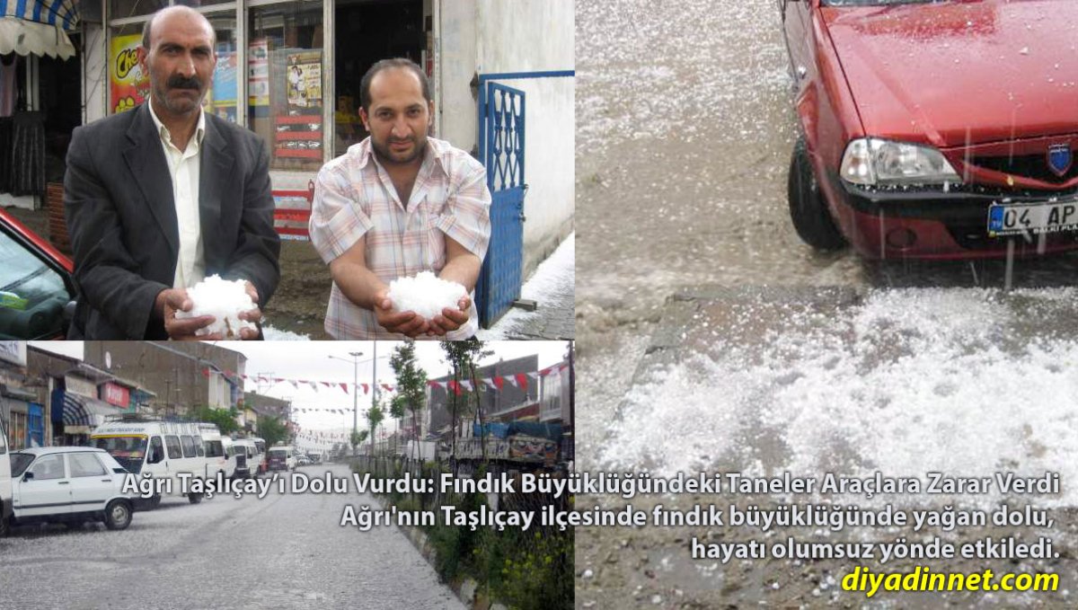 Taşlıçay'da Fındık Büyüklüğünde Dolu Yağdı: 20 Dakikada Araçların Camları Kırıldı
