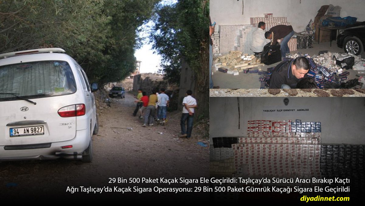 Taşlıçay'da Kaçak Sigara Operasyonu: Sürücü Kaçtı, Polis Kısa Sürede Yakaladı