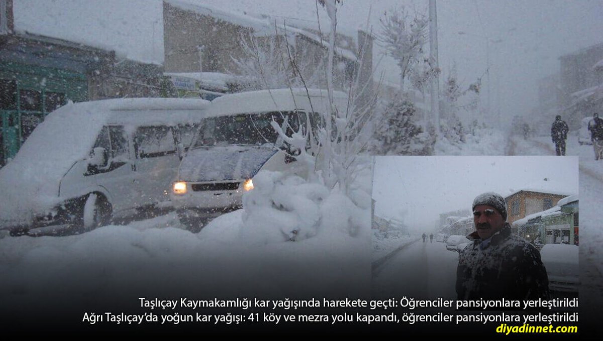 Taşlıçay'da Kar Hayatı Felç Etti: 41 Köy ve Mezra Yolu Kapandı