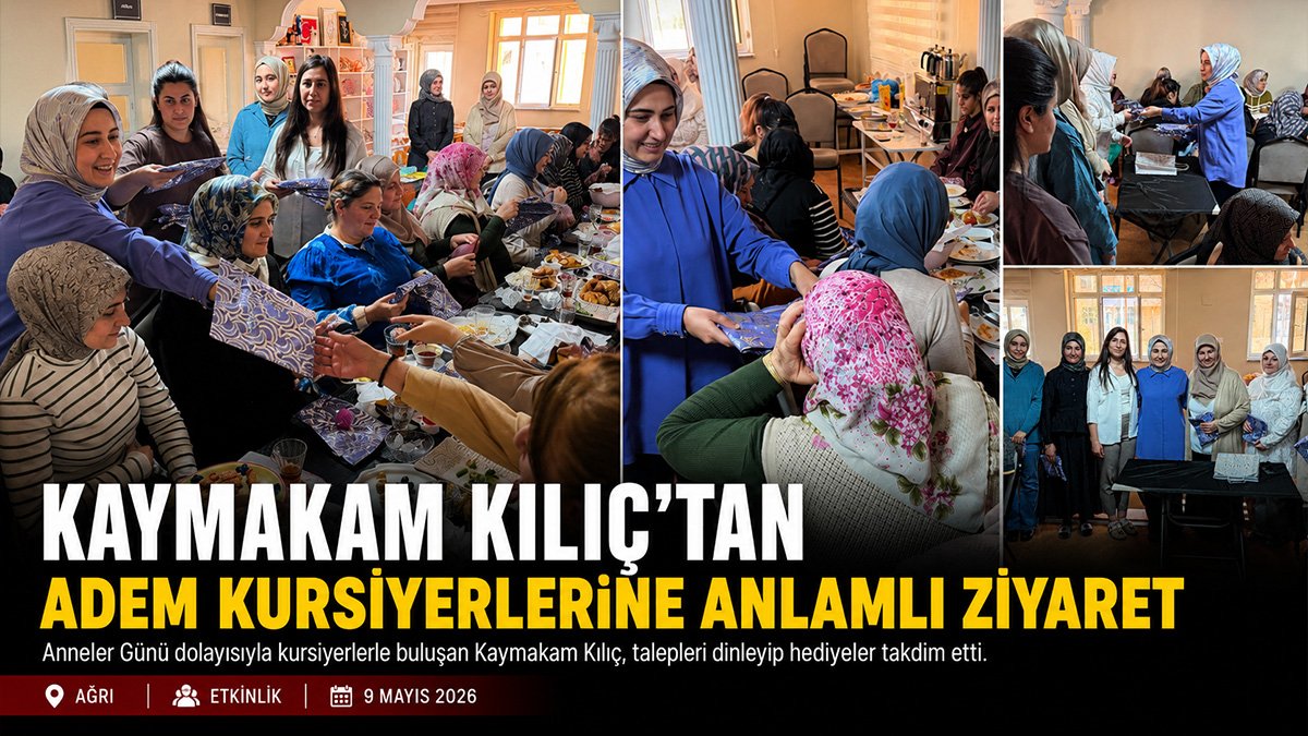 Taşlıçay'da Kaymakam Kılıç, Anneler Günü'nde ADEM kursiyerlerini ziyaret etti