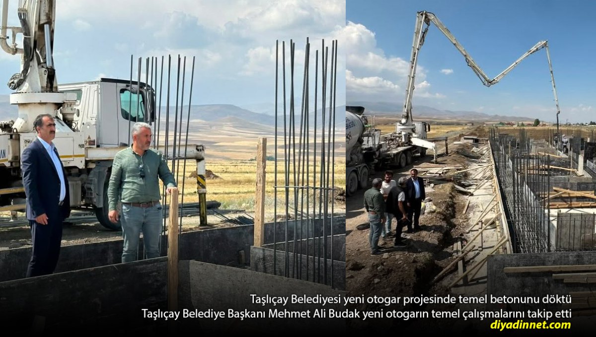 Taşlıçay'da yeni otogarın yapımı başladı: İlk beton döküldü