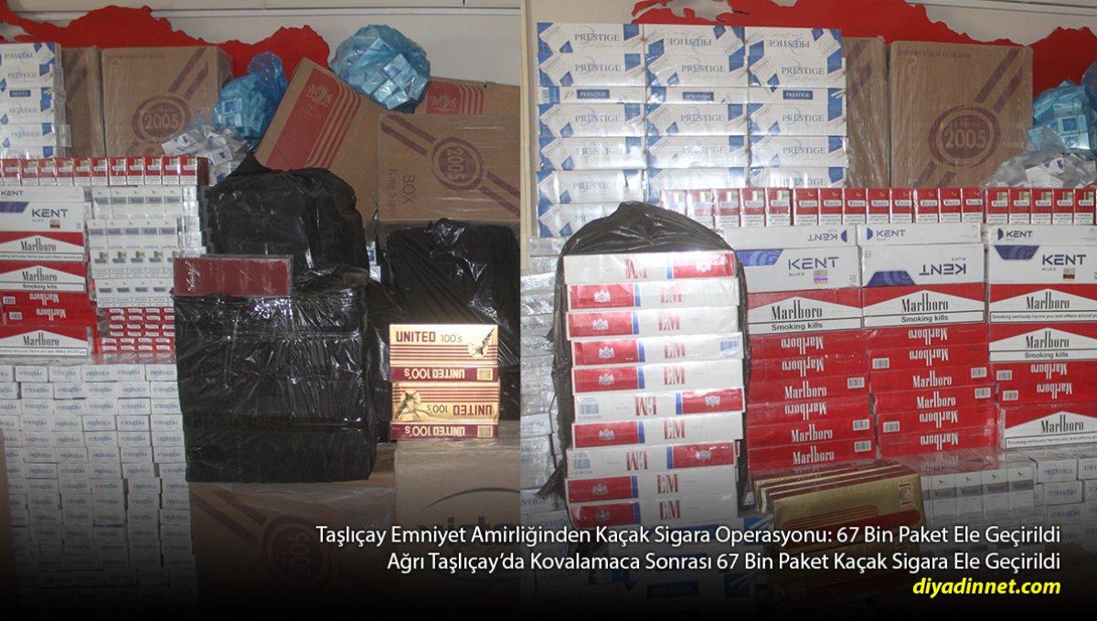 Taşlıçay-Doğubayazıt Yolunda Nefes Kesen Takip: 67 Bin Paket Sigara Ele Geçirildi