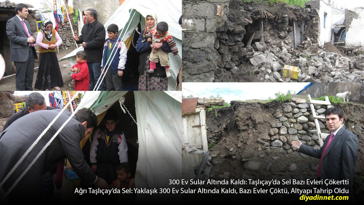 Taşlıçay'ı Sel Vurdu: 300 Ev Sular Altında Kaldı, Bazı Evler Çöktü
