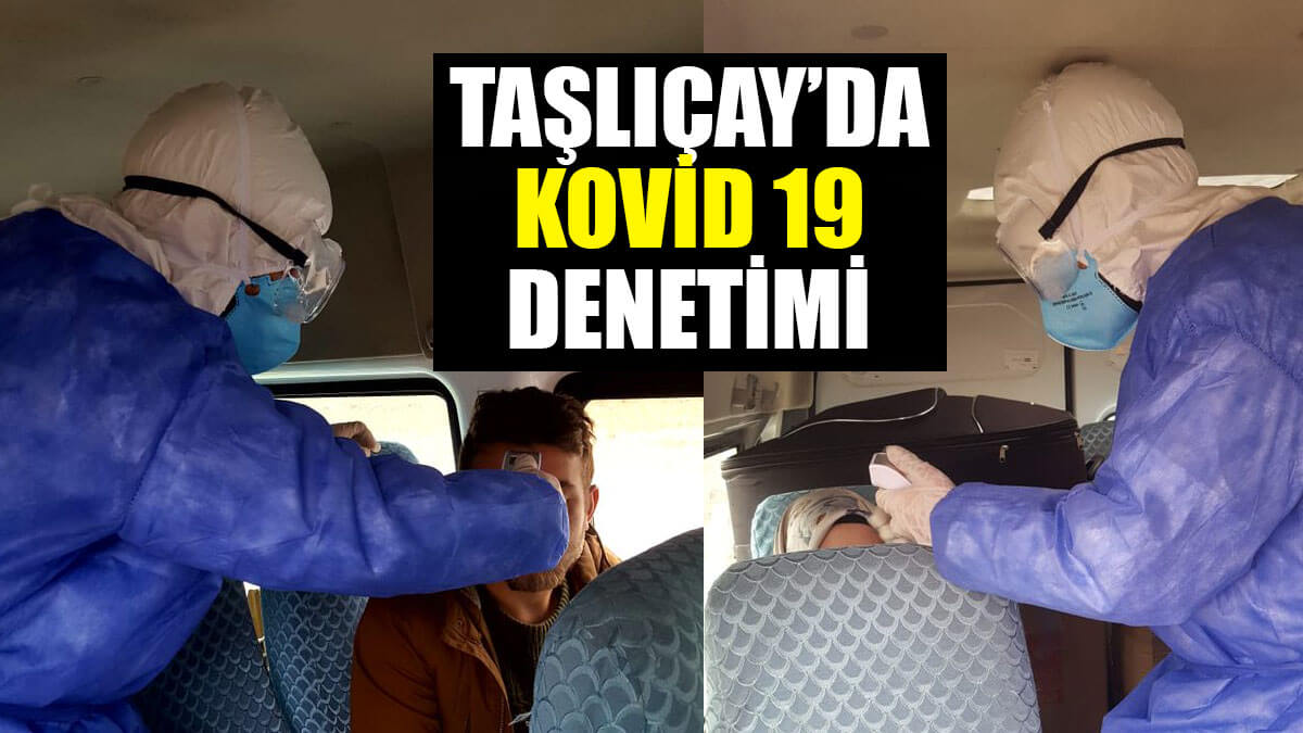 Taşlıçay ilçe girişinde "Kovid-19" denetimi