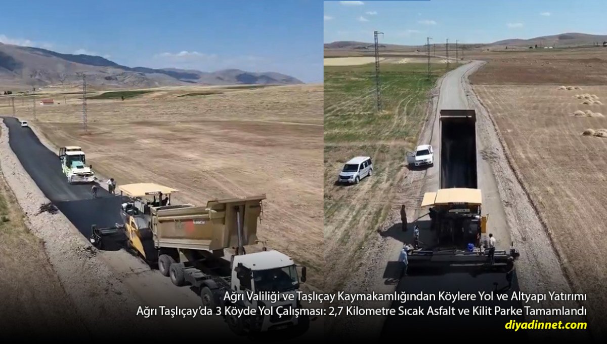 Taşlıçay Köylerine 10 Bin Metrekare Parke ve 2,7 Kilometre Sıcak Asfalt