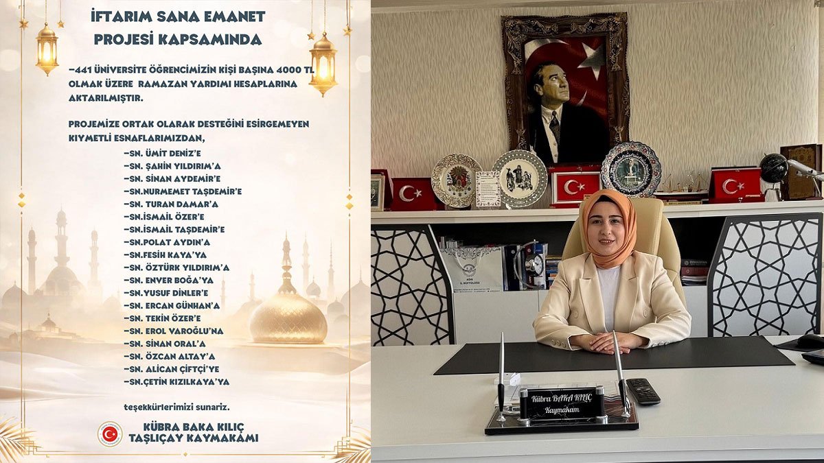 Taşlıçay’da 441 üniversite öğrencisinin hesabına 4 bin lira Ramazan desteği yatırıldı