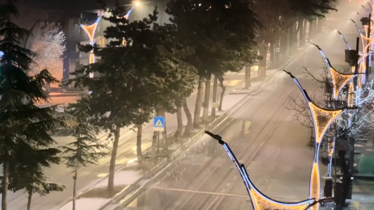 Tatvan'da kar yağışı ilçeyi beyaza bürüdü