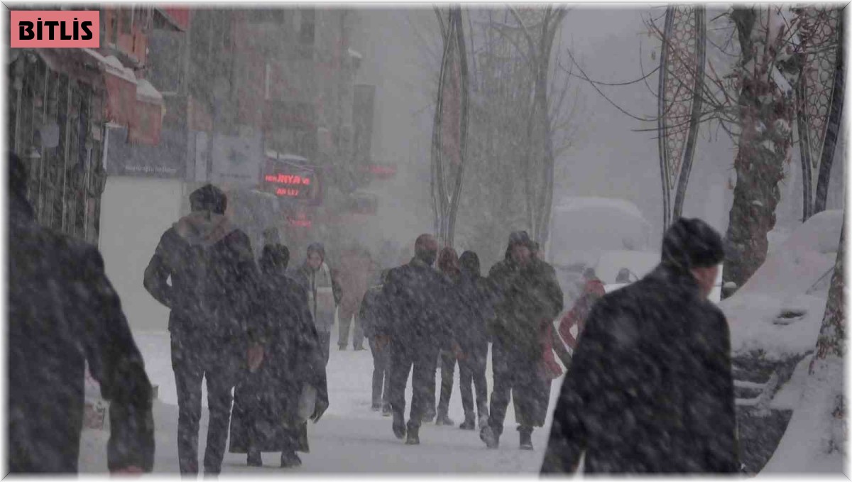 Tatvan'da yoğun kar yağışı