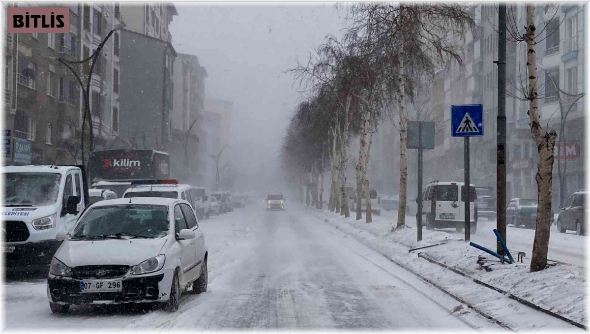 Tatvan'da yoğun kar yağışı