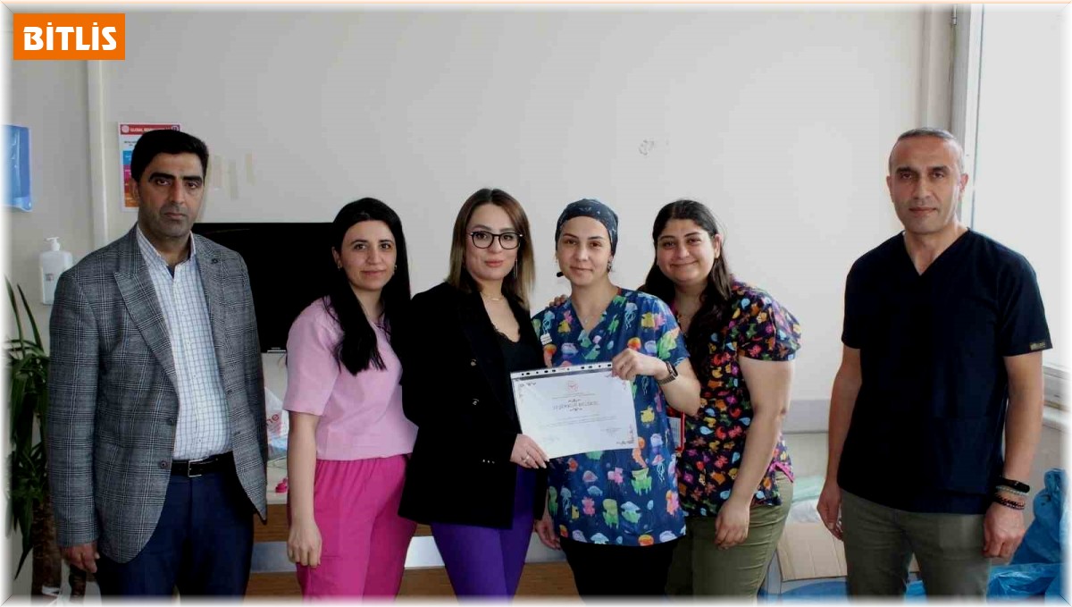 Tatvan Devlet Hastanesindeki birimlere teşekkür belgesi