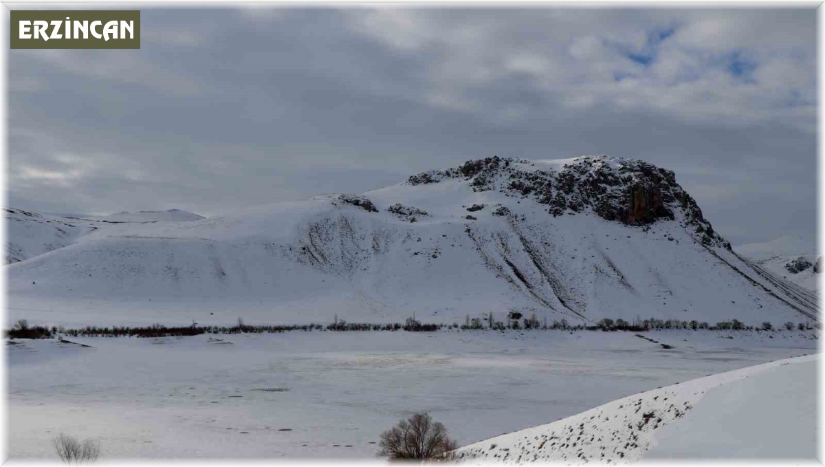 Tercan Baraj Gölü dondu