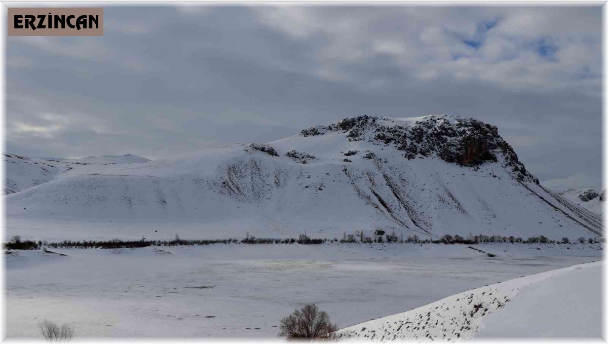 Tercan Baraj Gölü dondu