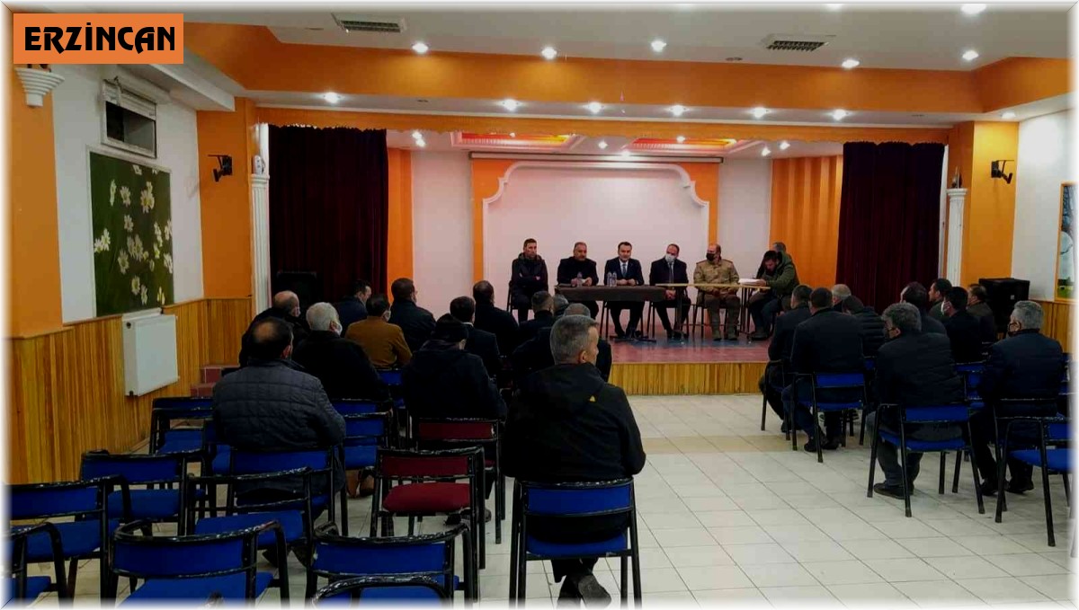 Tercan'da sulama kanalları değerlendirme toplantısı yapıldı