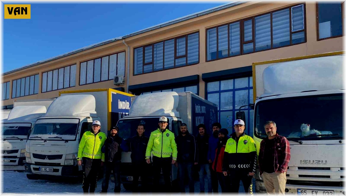 Ticari araç sürücüleri kış şartları hakkında bilgilendirildi