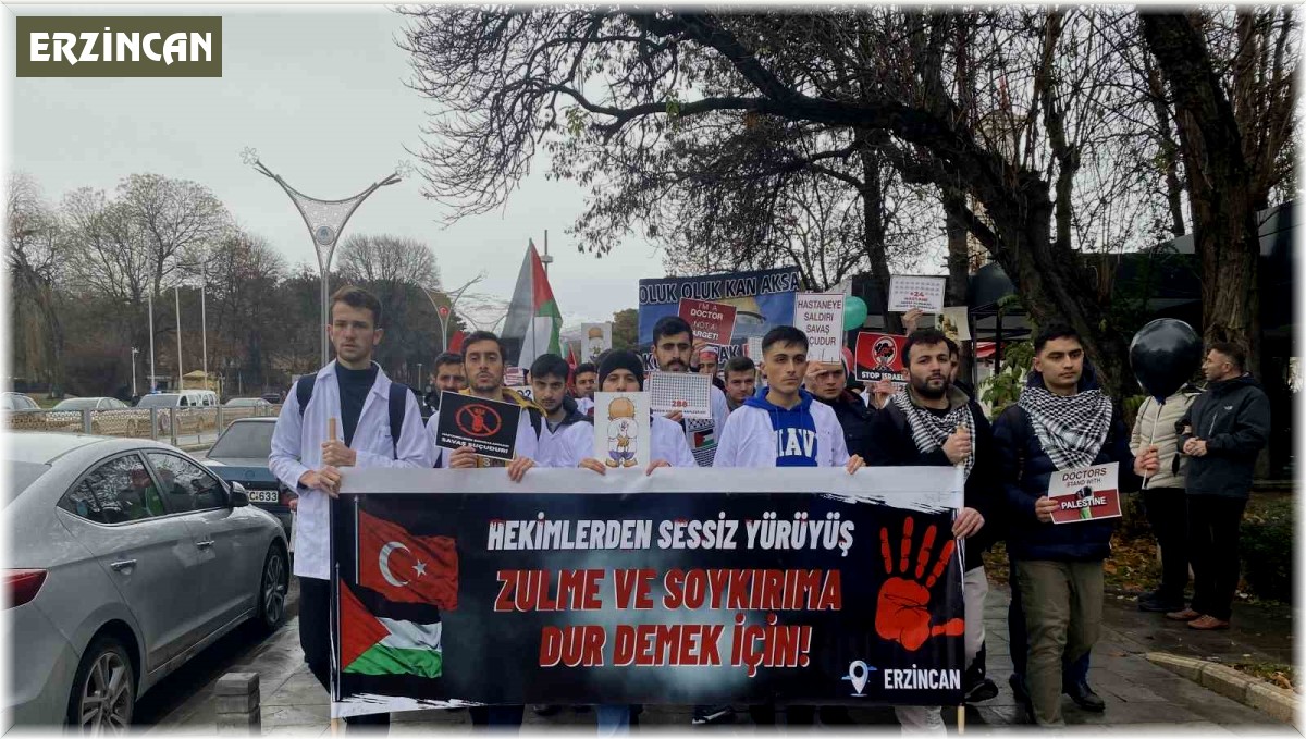 Tıp Fakültesi öğrencileri ve sağlık çalışanlarından 'sessiz yürüyüş'