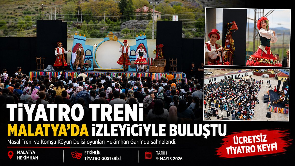 Tiyatro Treni Hekimhan Garı'nda ücretsiz oyunlar sahneledi