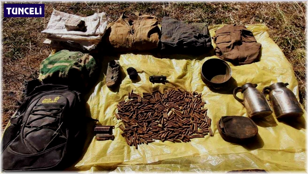 Tunceli'de 2 sığınak içerisinde mühimmat ele geçirildi