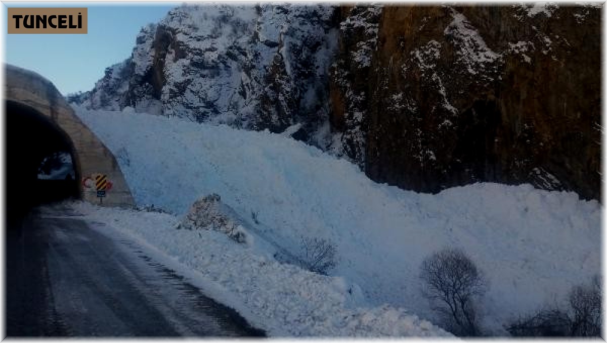 Tunceli'de çığ tehlikesi nedeni ile yol ulaşıma kapatıldı