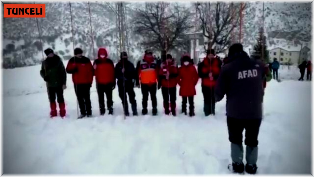 Tunceli'de çığda arama kurtarma tatbikatı