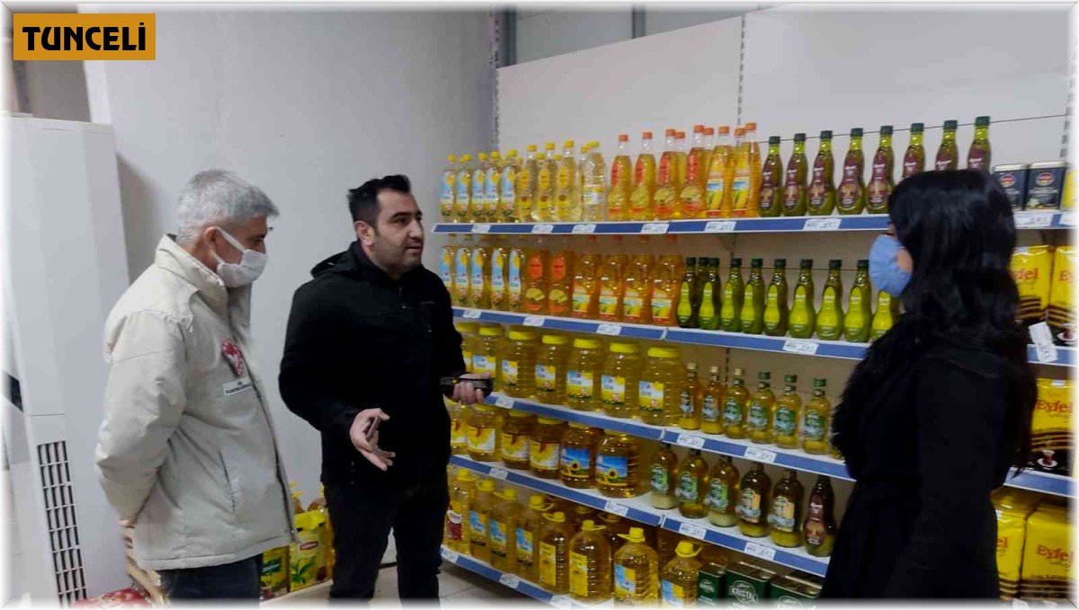 Tunceli'de fahiş fiyat ve stokçuluk denetimi