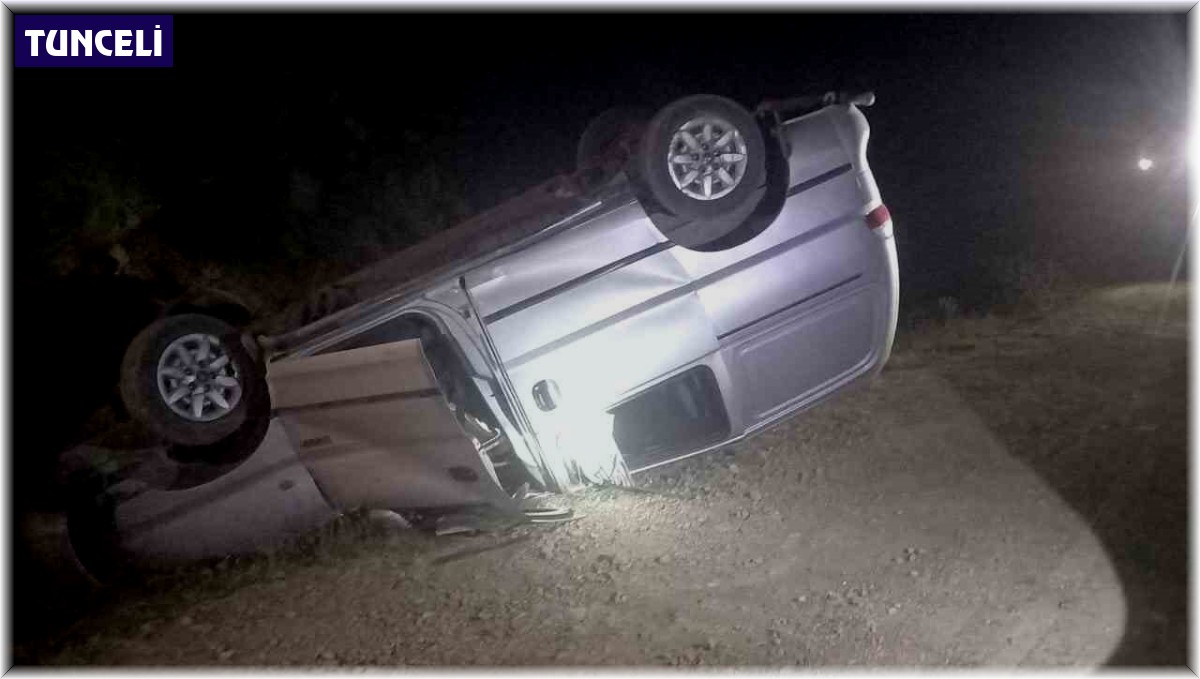 Tunceli'de freni boşalan araç takla attı: 7 yaralı