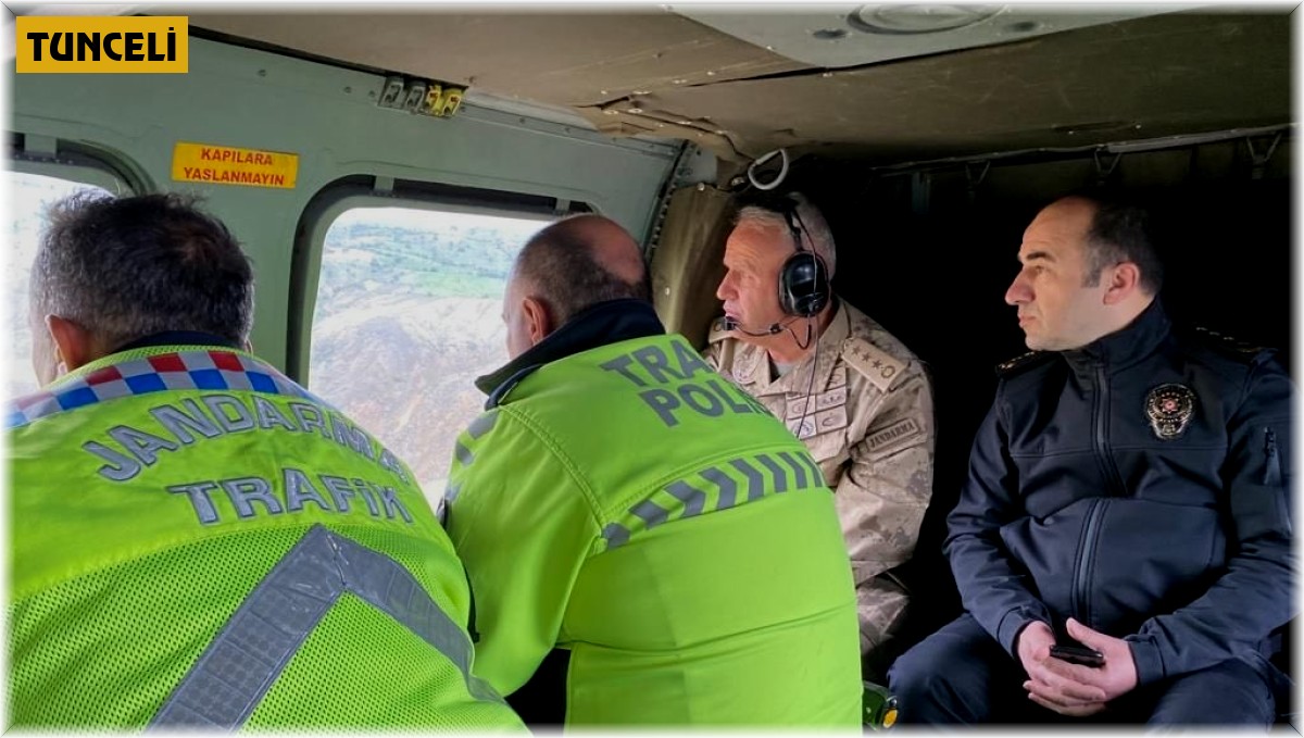 Tunceli'de havadan ve karadan trafik denetimi