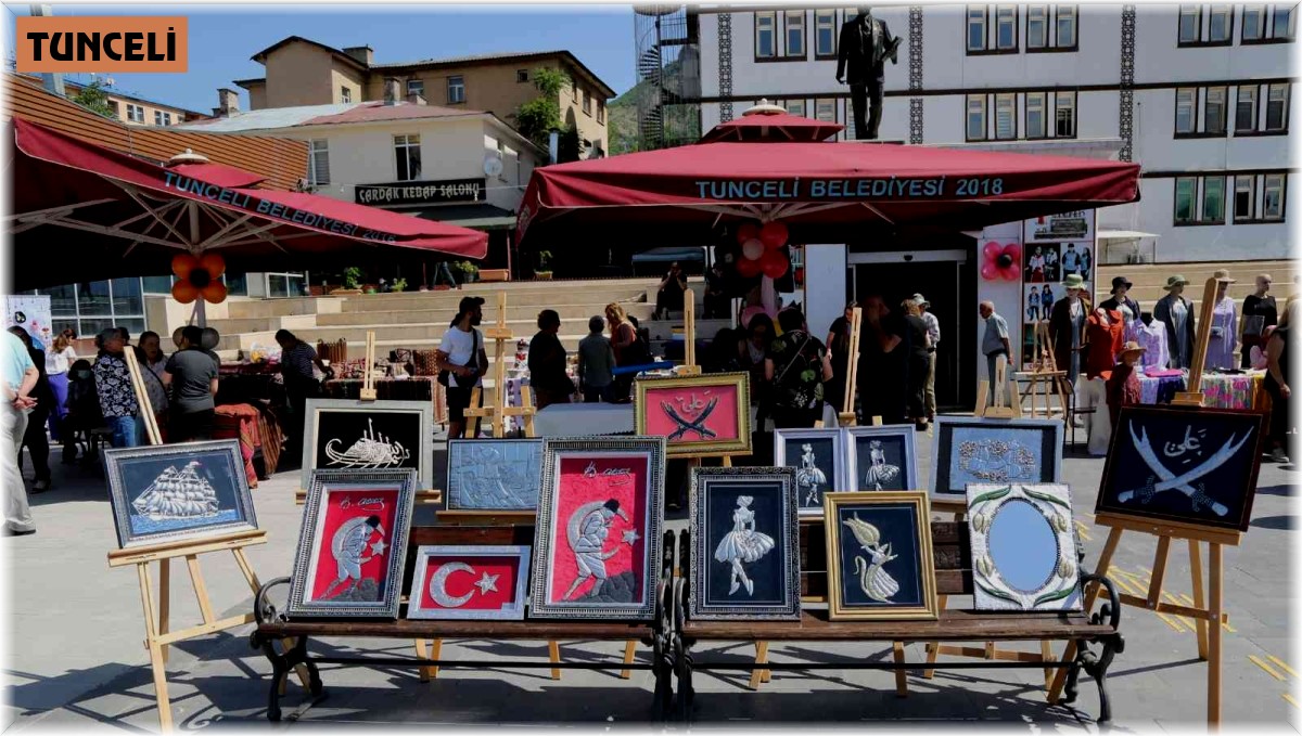 Tunceli'de HEM'deki kursiyerler tarafından yapılan binlerce ürün sergilendi