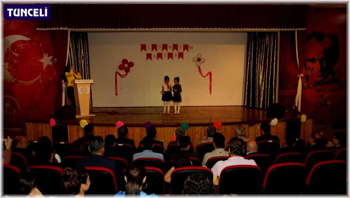 Tunceli'de İlköğretim Haftası etkinlikleri