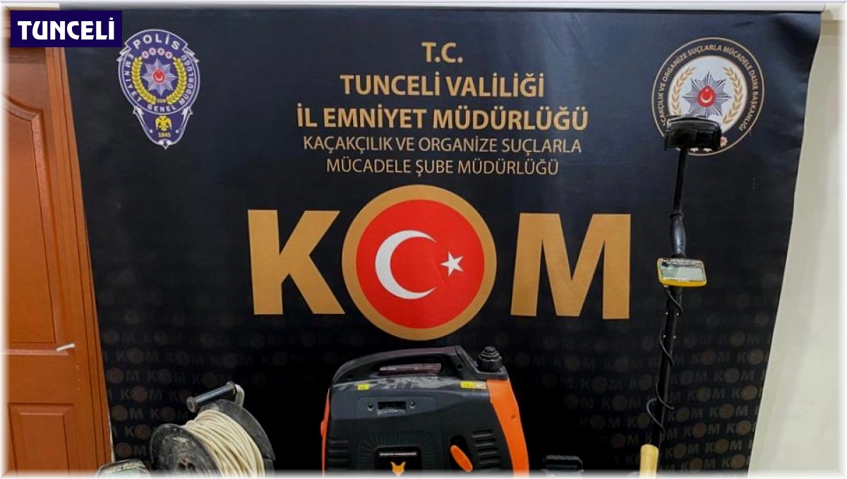 Tunceli'de kaçak kazı yapan 3 şüpheli yakalandı