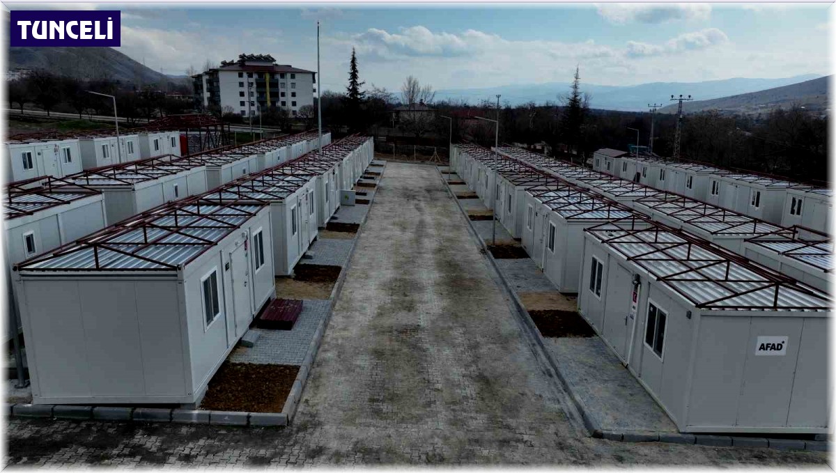 Tunceli'de konteyner kent yapımı sürüyor