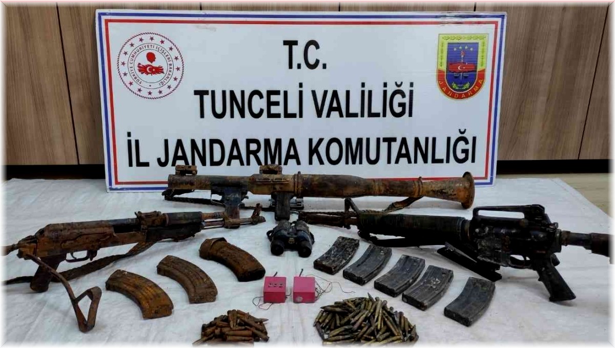 Tunceli'de mühimmat ve yaşam malzemesi ele geçirildi