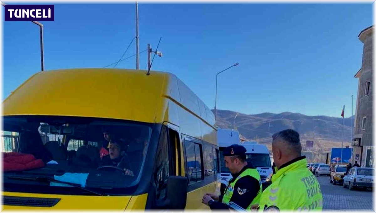 Tunceli'de okul servisi denetimleri sürüyor