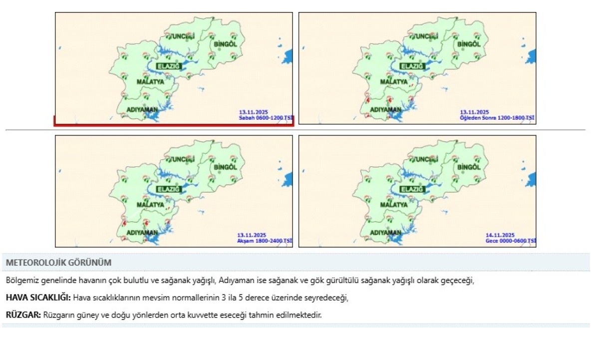 Tunceli'de sağanak yağış etkili oldu