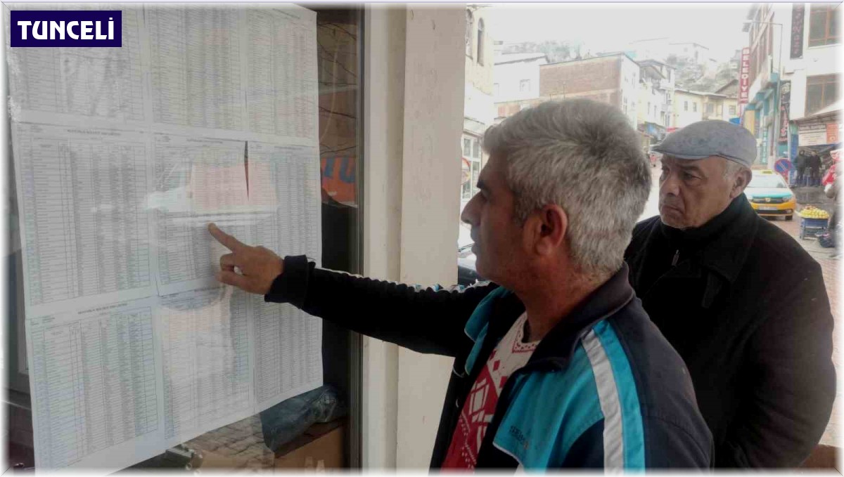 Tunceli'de seçmen listeleri askıya çıktı